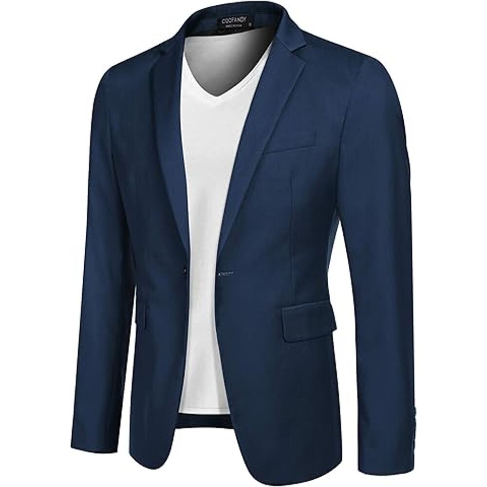 COOFANDY Mens One Button Sport Coat Regular Fit Casual Blazer Jacket Formal Dres
